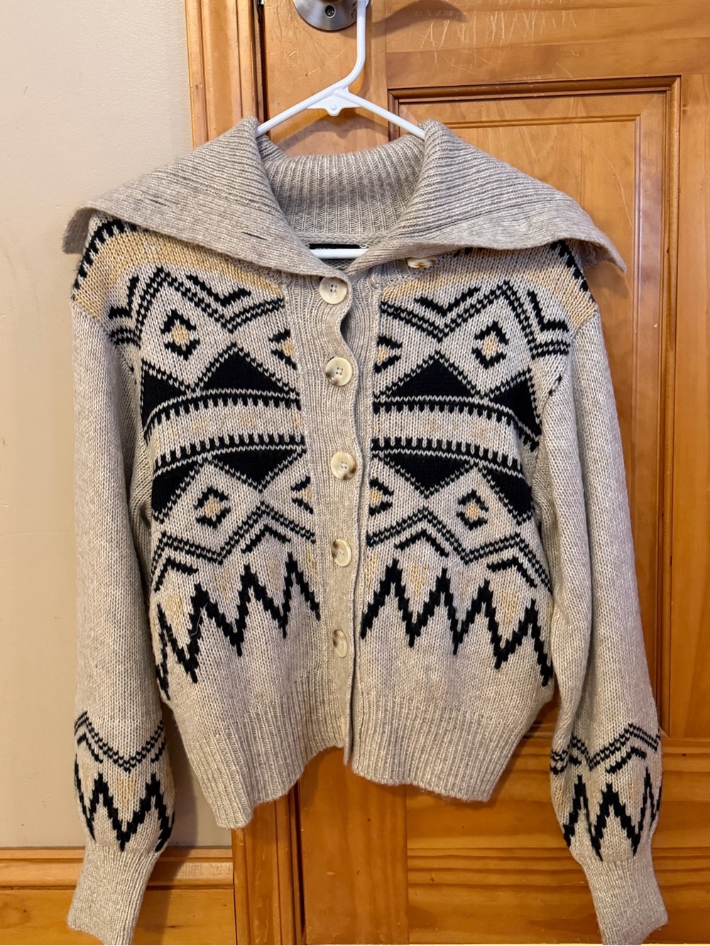 Who What Wear Fairisle Shawl Button Front cardigan sweater women's size XS